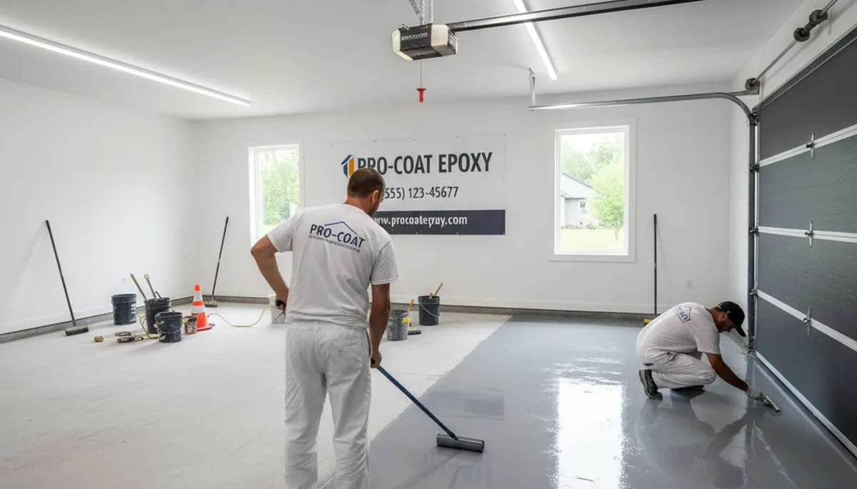 Epoxy garage floor coating in Glendale, AZ with durable, heat‑resistant finish for homes and workshops