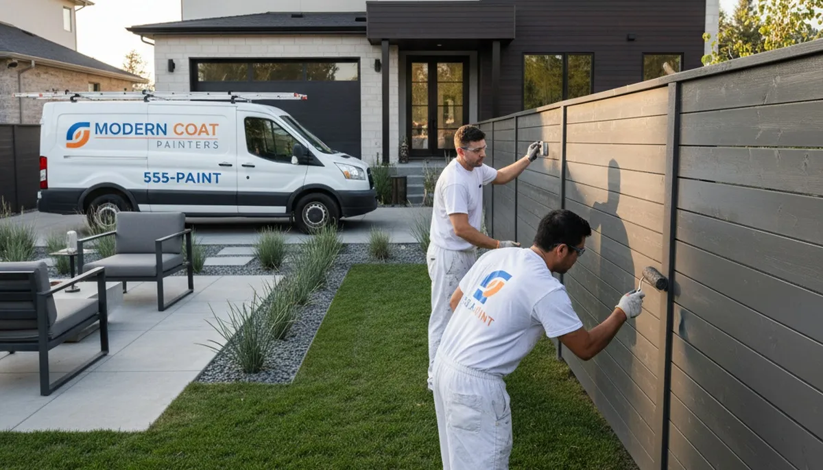 Professional fence painting in Glendale, AZ with UV-resistant coatings protecting wood and metal surfaces