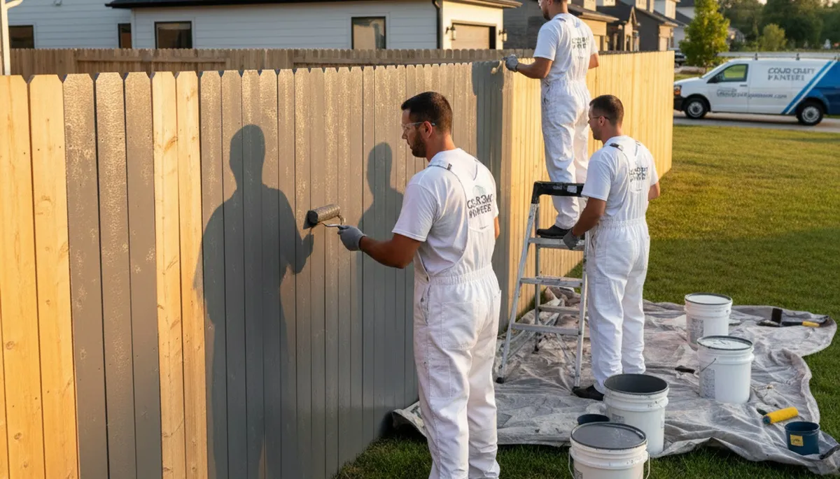 Professional fence painting in Glendale, AZ with UV-resistant coating for lasting desert protection