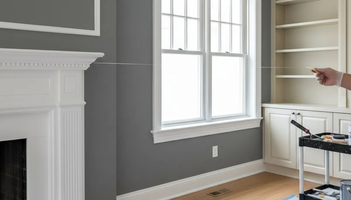 Professional interior trim painting with clean lines highlighting Glendale, AZ home architecture
