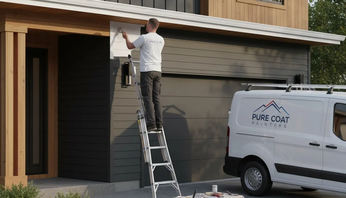 Professional trim and fascia painting on a Glendale, AZ home by expert local house painters