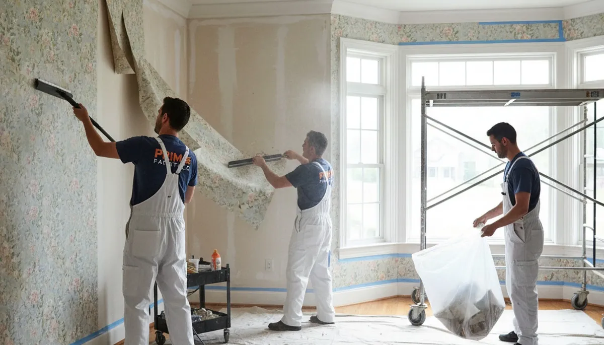 Professional wallpaper removal service in Glendale, AZ by expert house painters
